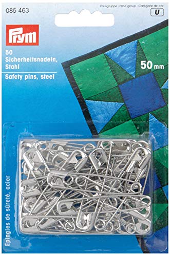 Prym 085463 Sicherheitsnadeln, 50mm, silberfarbig, 50 Stück von Prym